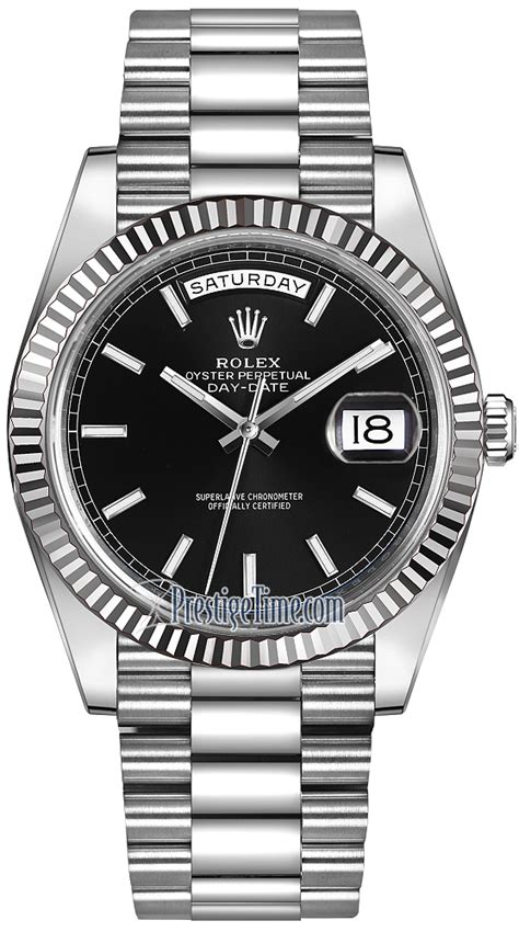 rolex daydate schwarz silber|rolex daytime watches.